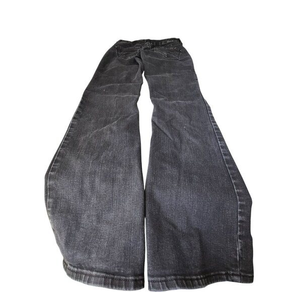 Seven7 Womens Slim Bootcut Tummyless Jeans Size 6 Black Denim Stretch JJ3916 - Picture 9 of 14